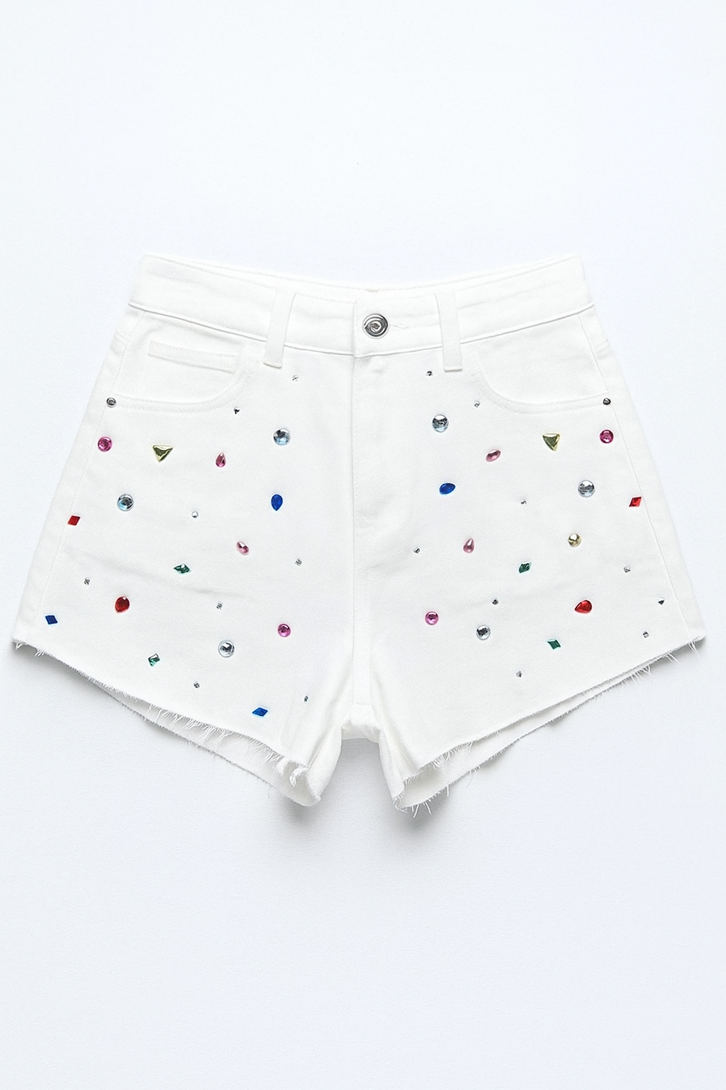 PANTALONCINO BIANCO CON PIETRE
