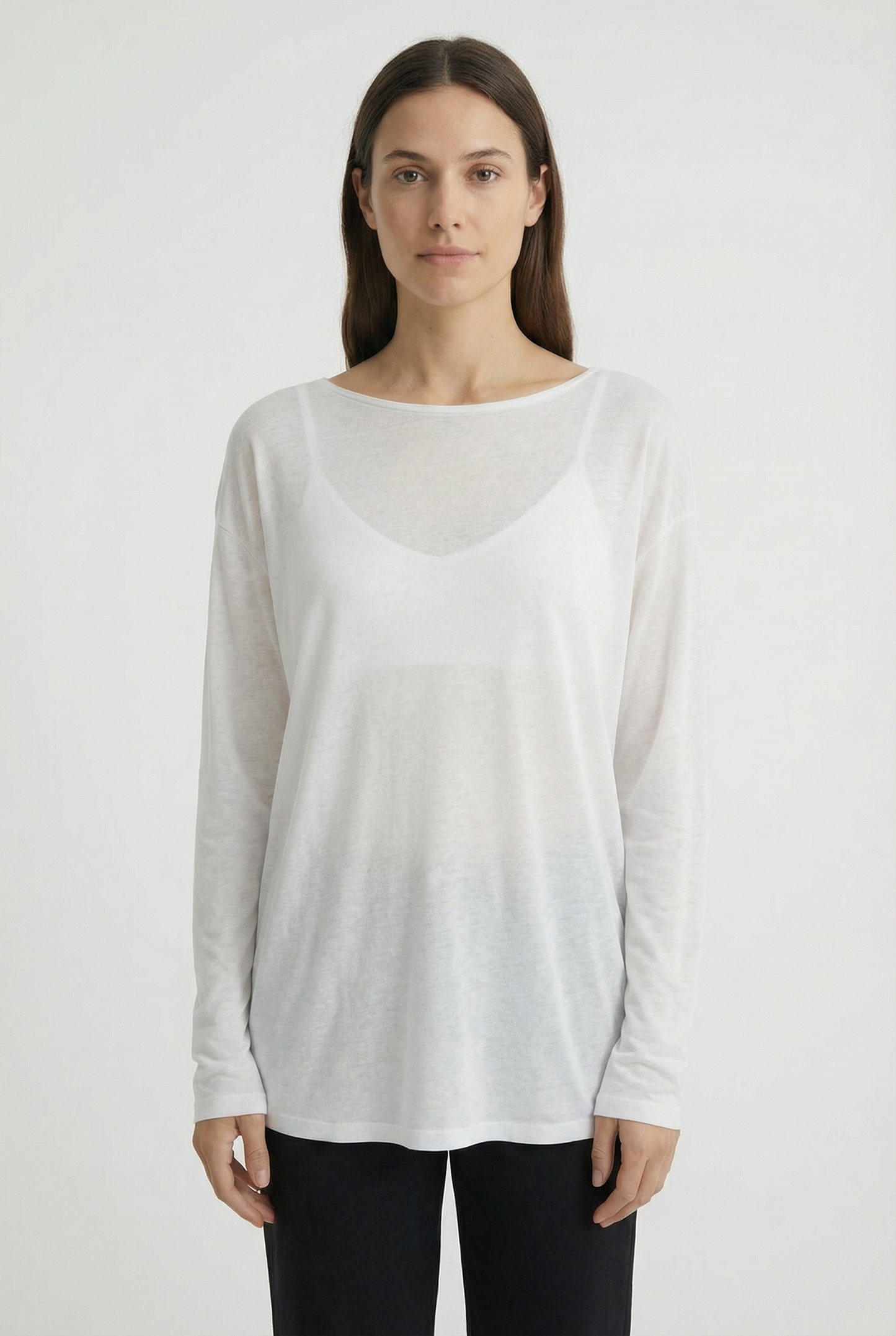 Maglietta essenziale semitrasparente