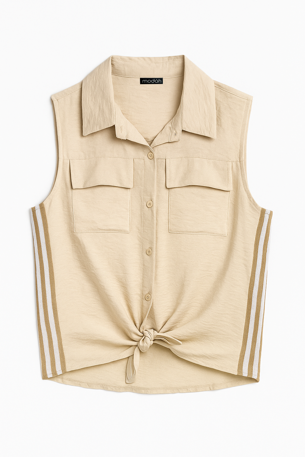 CAMICIA SMANICATA CON NODO