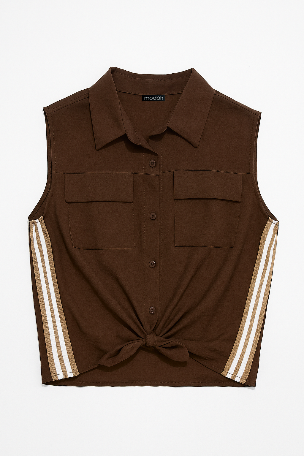 CAMICIA SMANICATA CON NODO