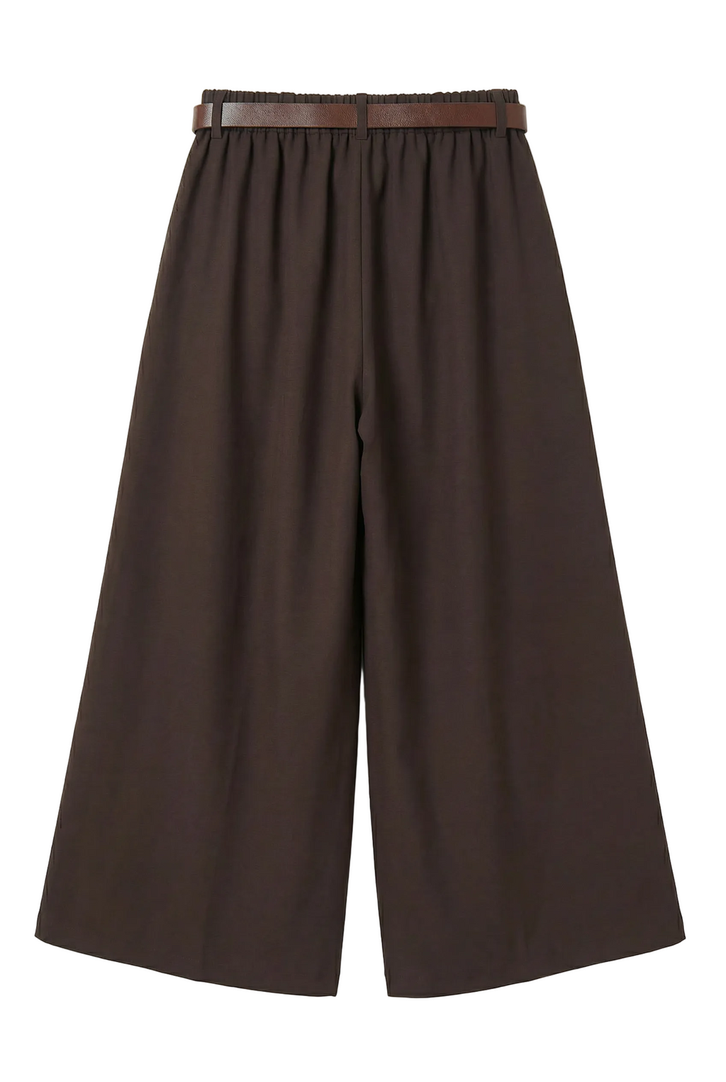 Wide-leg trousers with belt