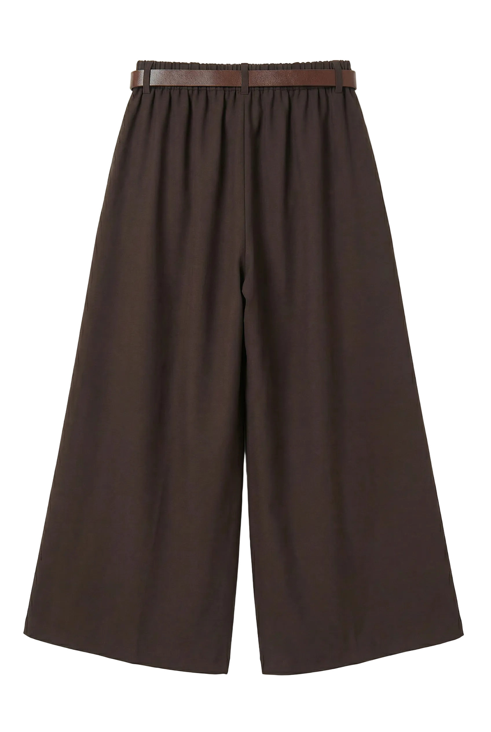 Wide-leg trousers with belt