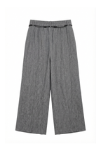 Pantaloni Wide Leg con Cintura Intrecciata