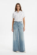 Jeans Palazzo con Dettaglio sull'Orlo