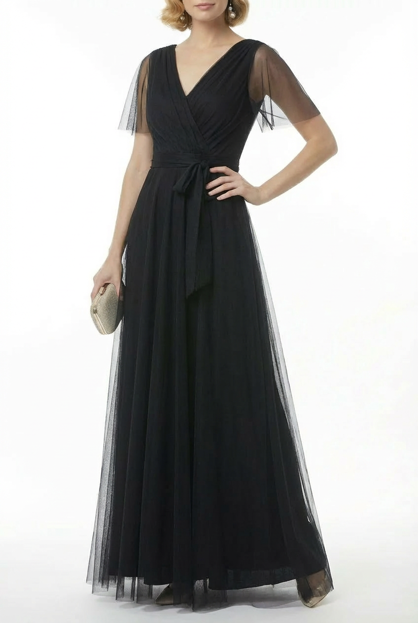 Abito Tulle Maniche Corte