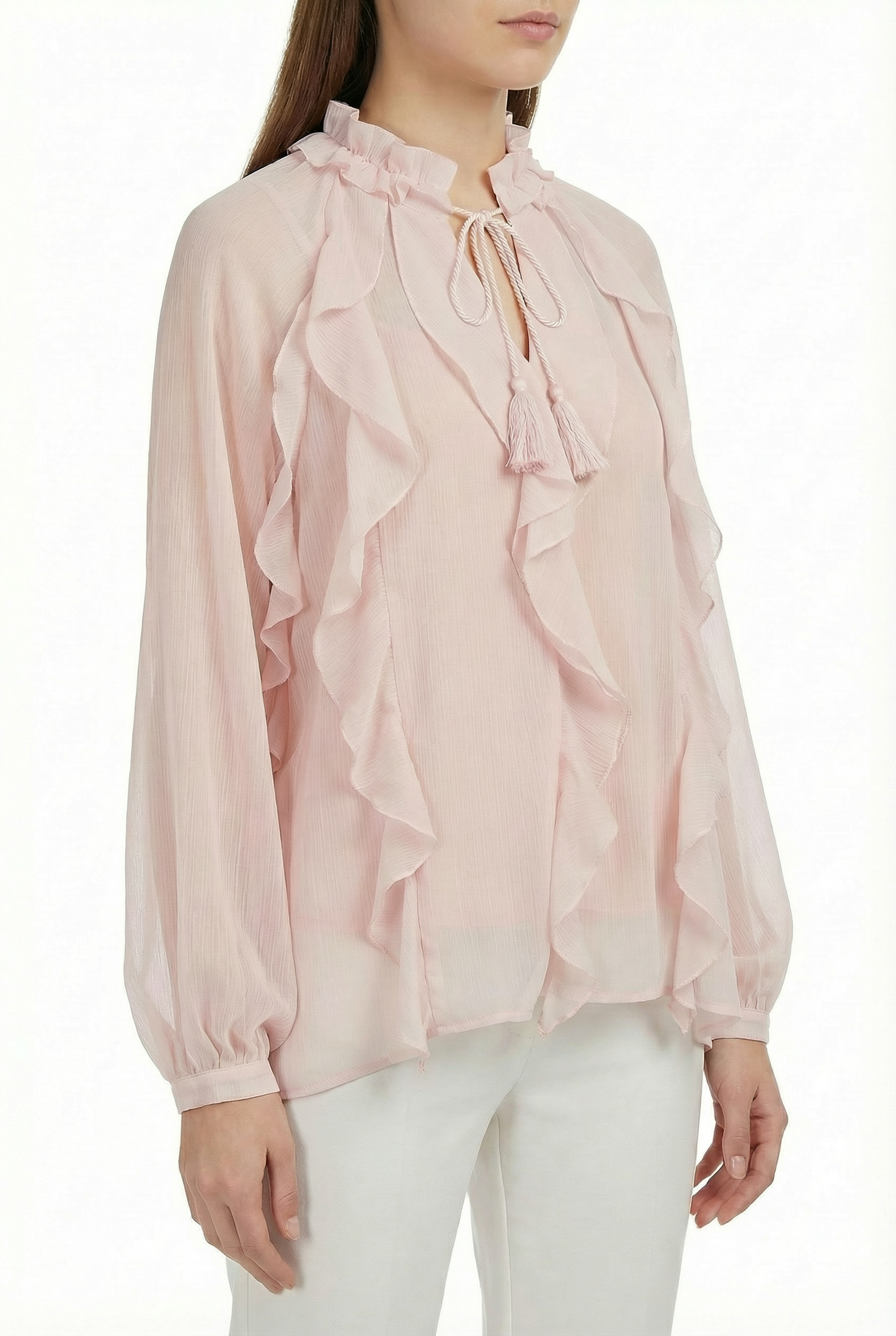 Camicia in chiffon con canottiera
