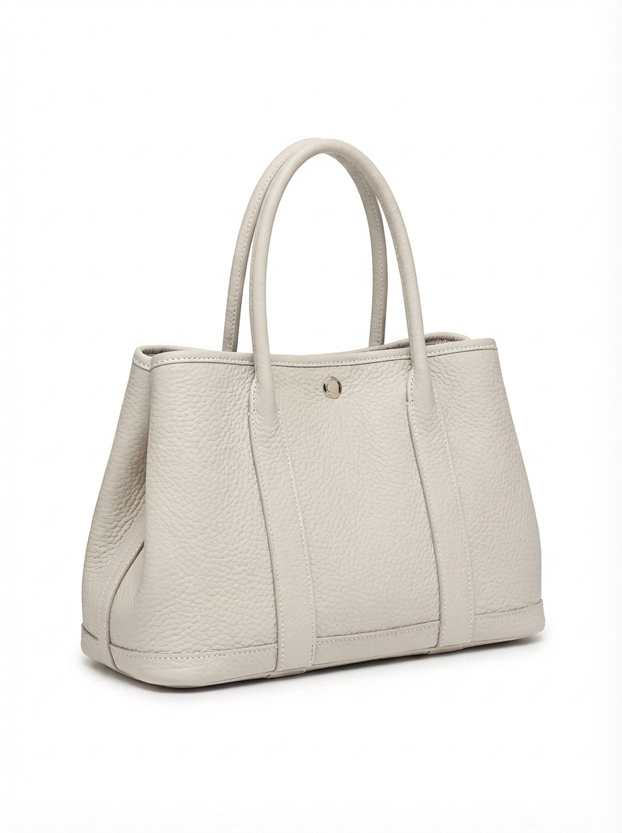 Hammered leather tote bag