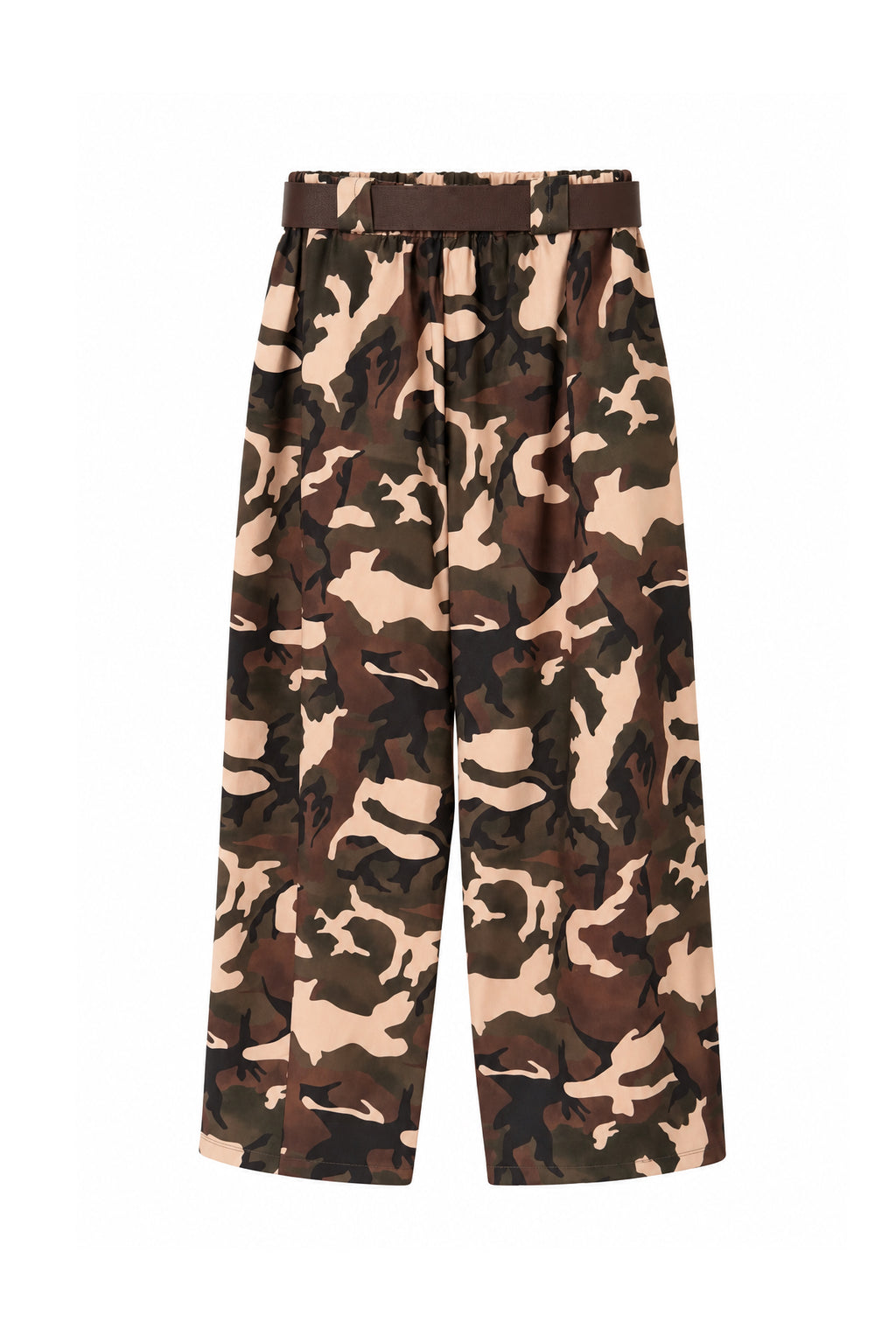 Pantalone Oversize con Motivo Camouflage