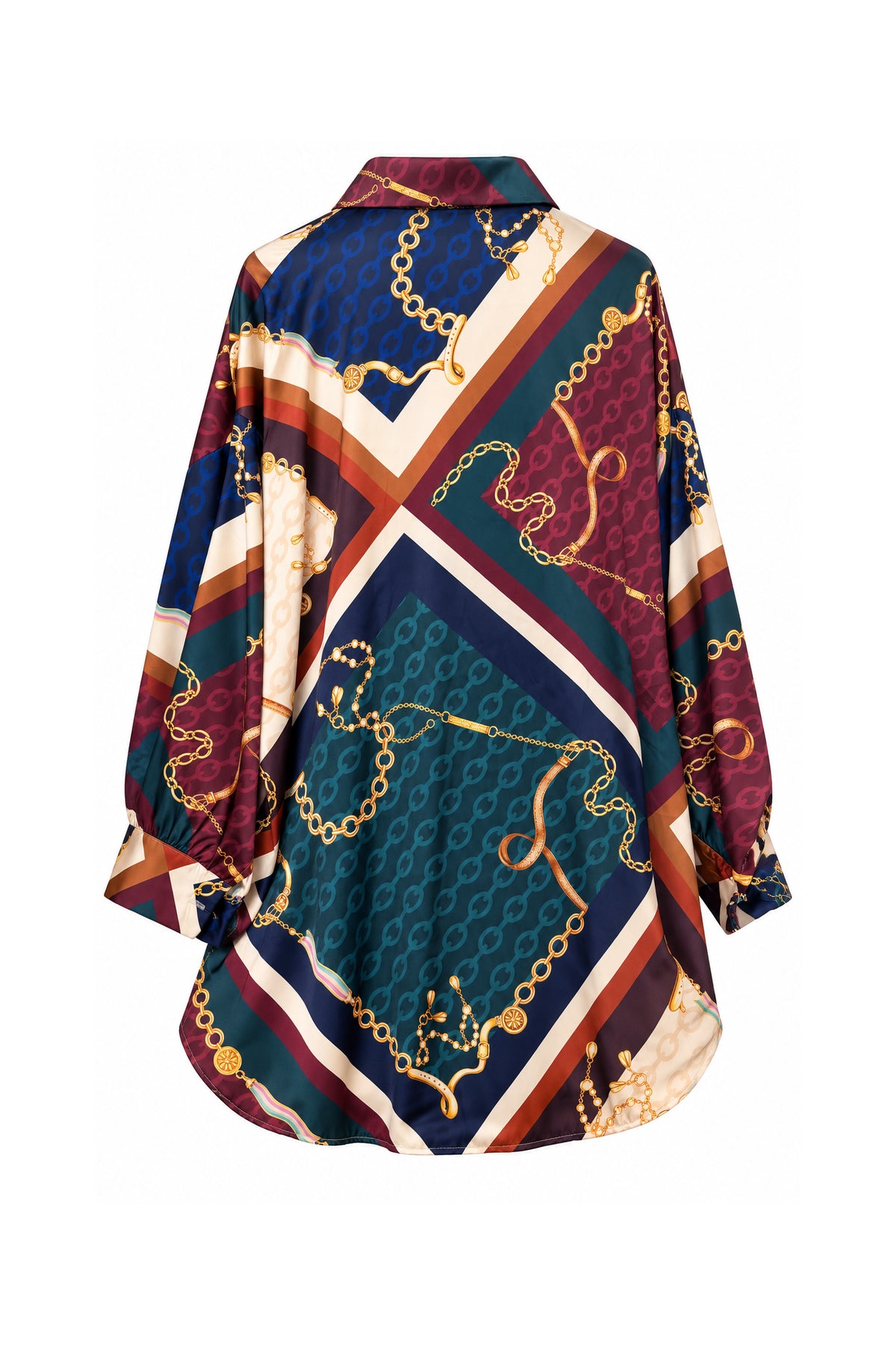 Camicia Over in raso Royal Chain