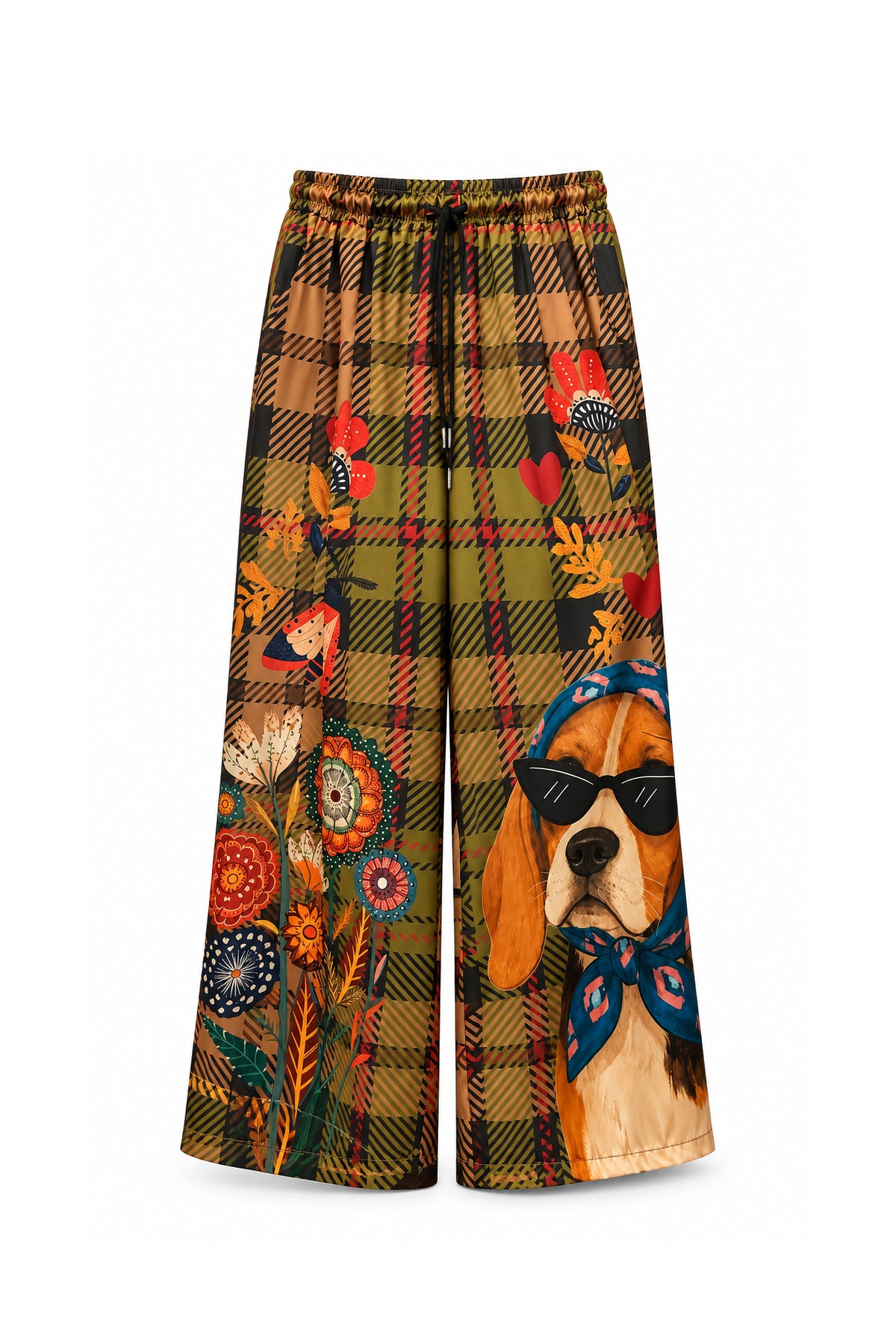 Pantaloni in raso Lucky Club