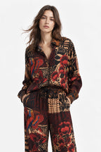 Camicia Over in raso Nomade