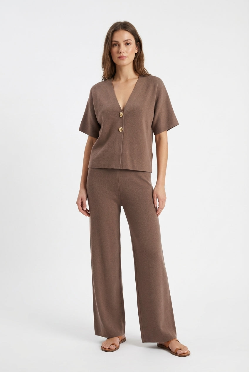 Cardigan a Maniche corte in Maglia