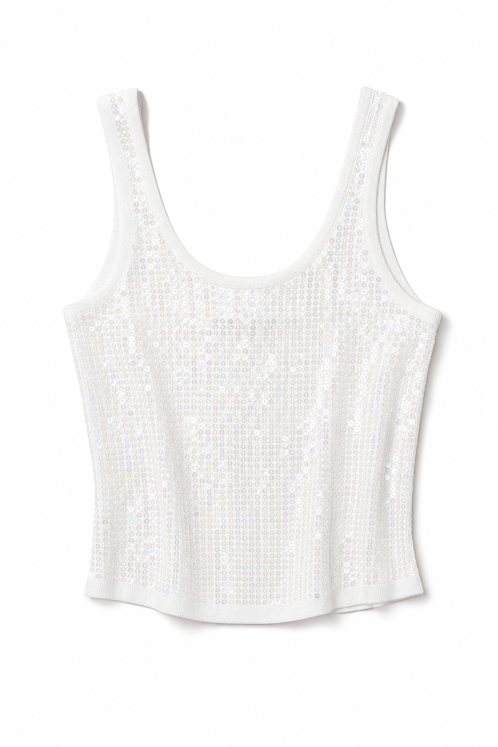 Canotta Sparkle in Maglia con Sequin All-Over