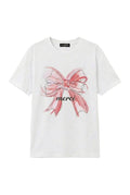 T-shirt "Merci" con Fiocco Artistico
