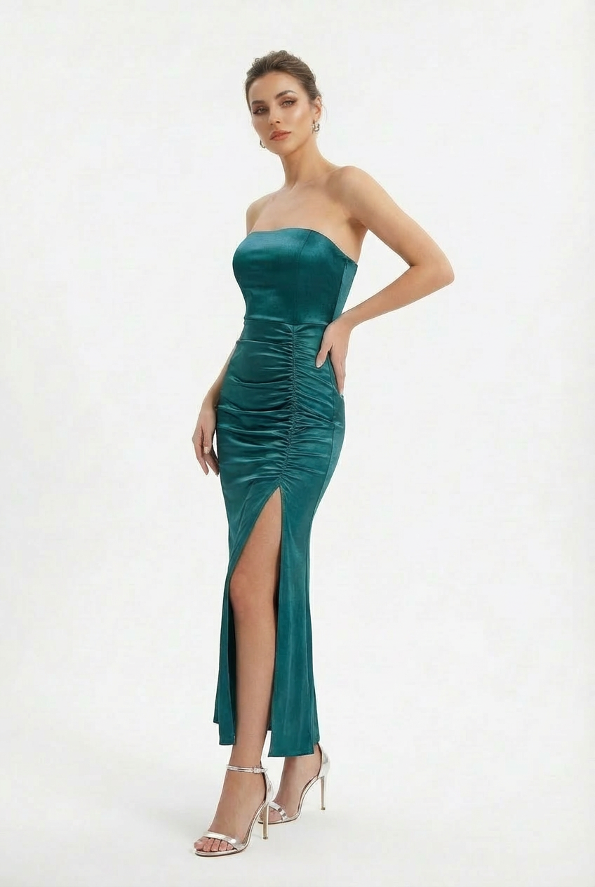 Abito Sirena con Schiena Intrecciata