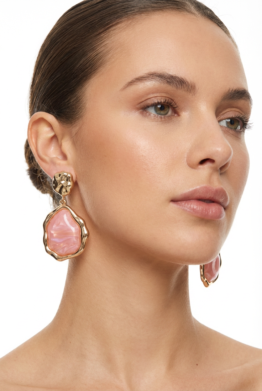 Orecchini Bagliori di Petalo Rosa