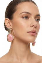 Orecchini Bagliori di Petalo Rosa