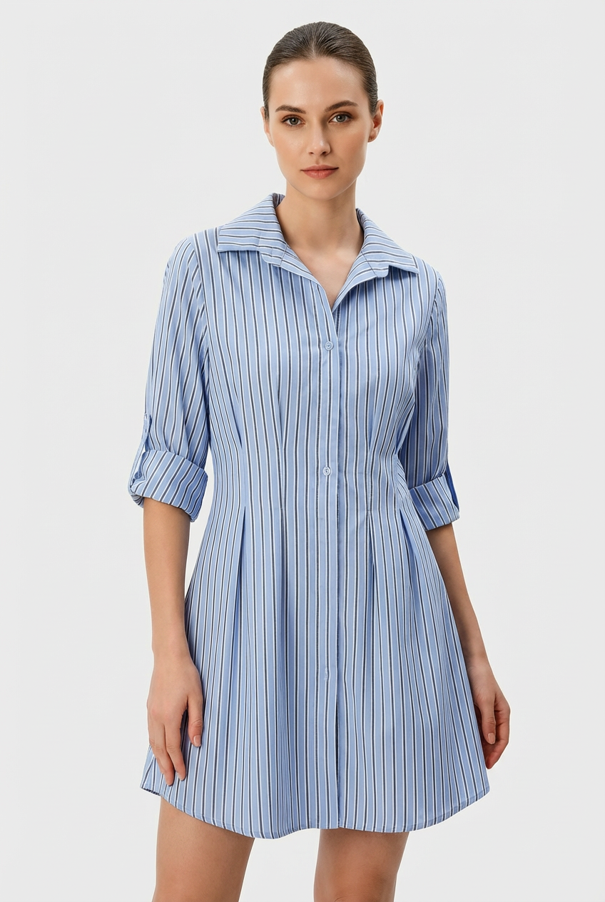 Striped Chemisier Dress