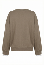 Crewneck Sweatshirt with Teddy Bear Detail