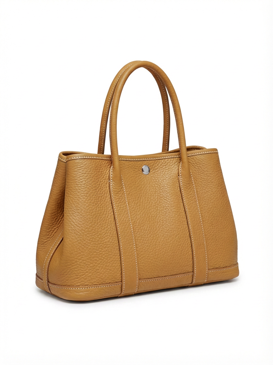 Hammered leather tote bag