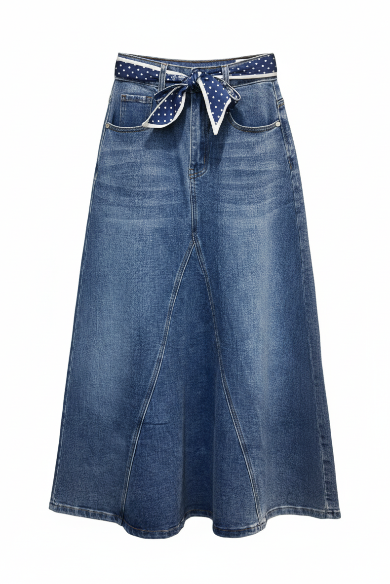 LONG DENIM SKIRT