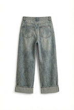 Jeans con Maxi risvolto