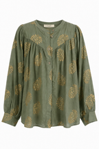 Camicia a Motivi Paisley Dorati