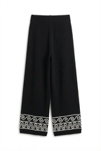 Trousers with embroidery