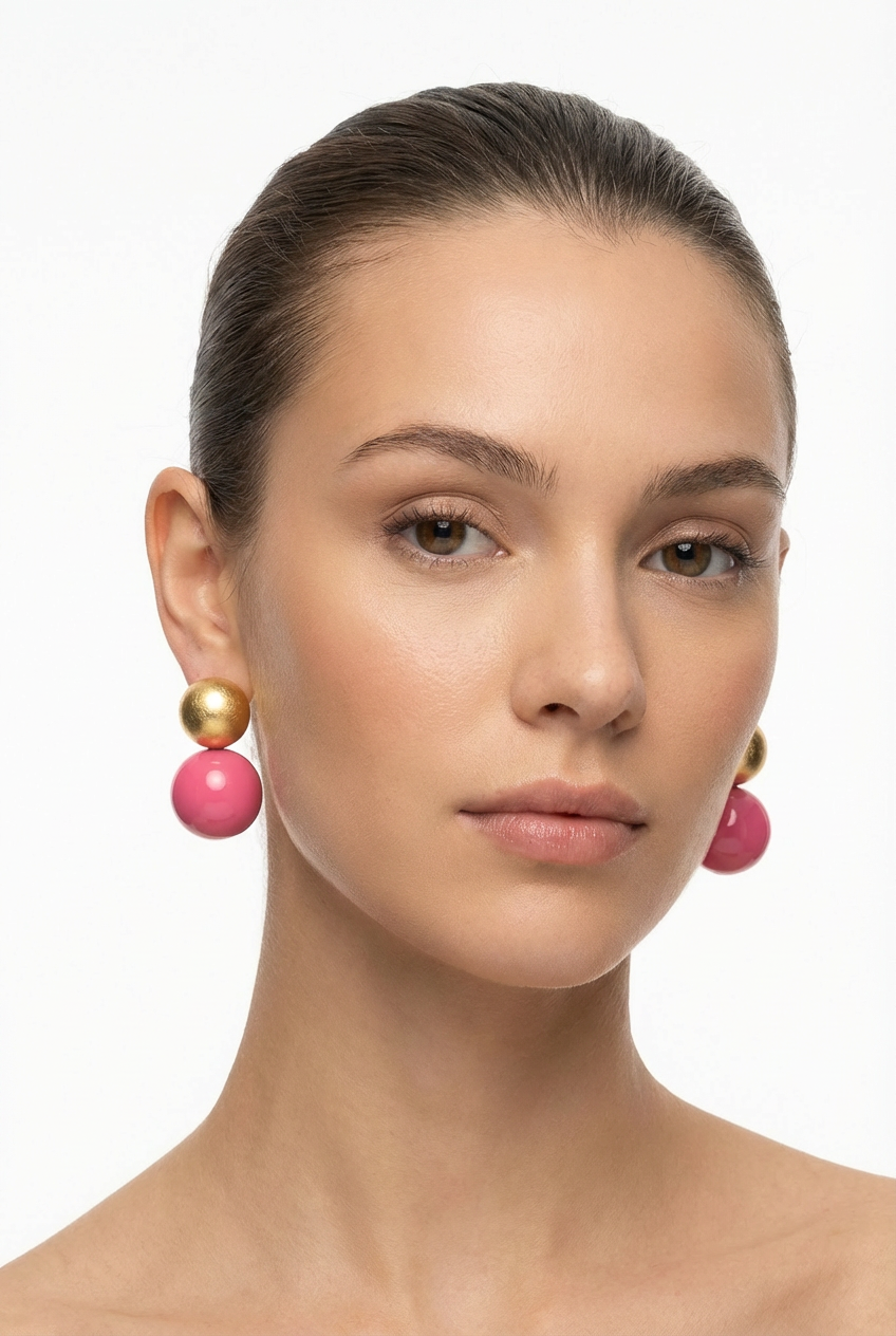 Orecchini con Sfere Venate