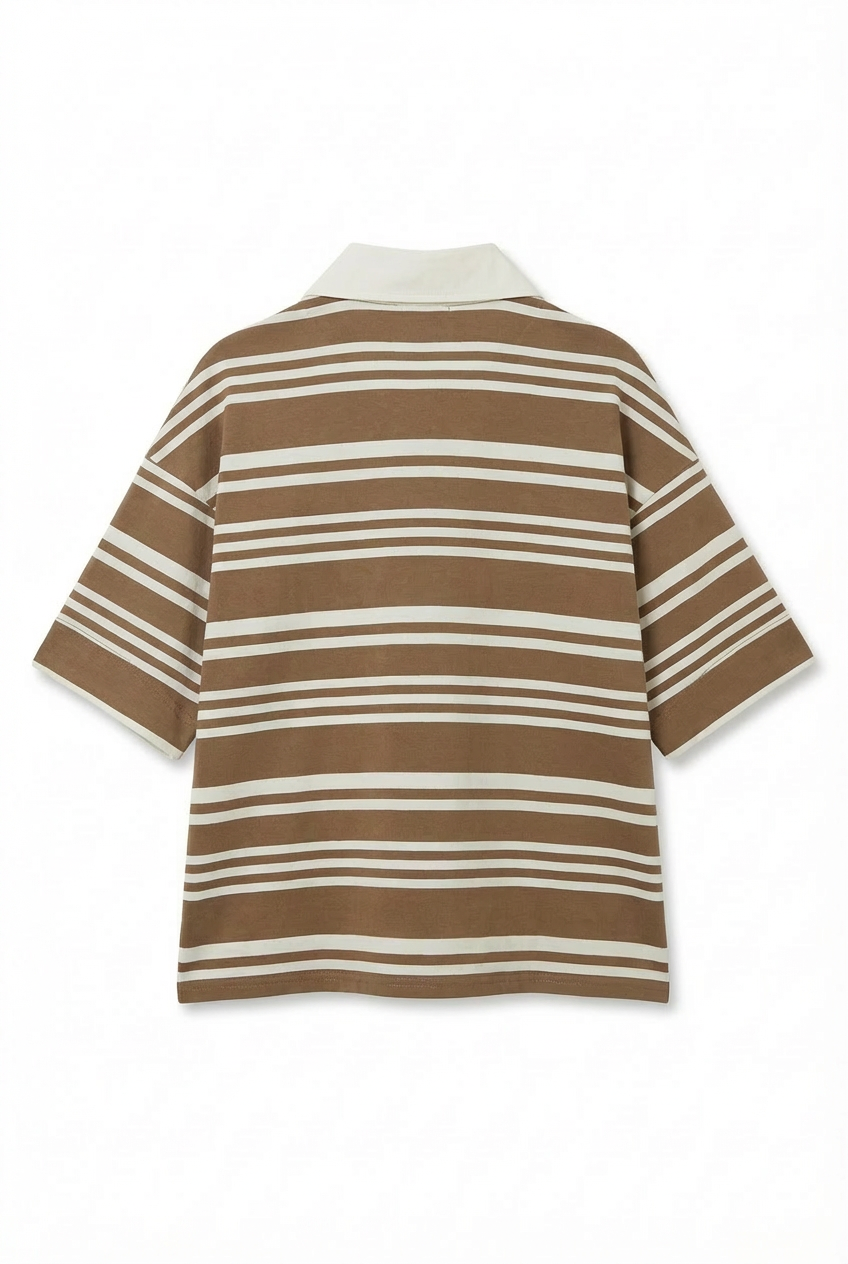 Polo Oversize a Righe Orizzontali