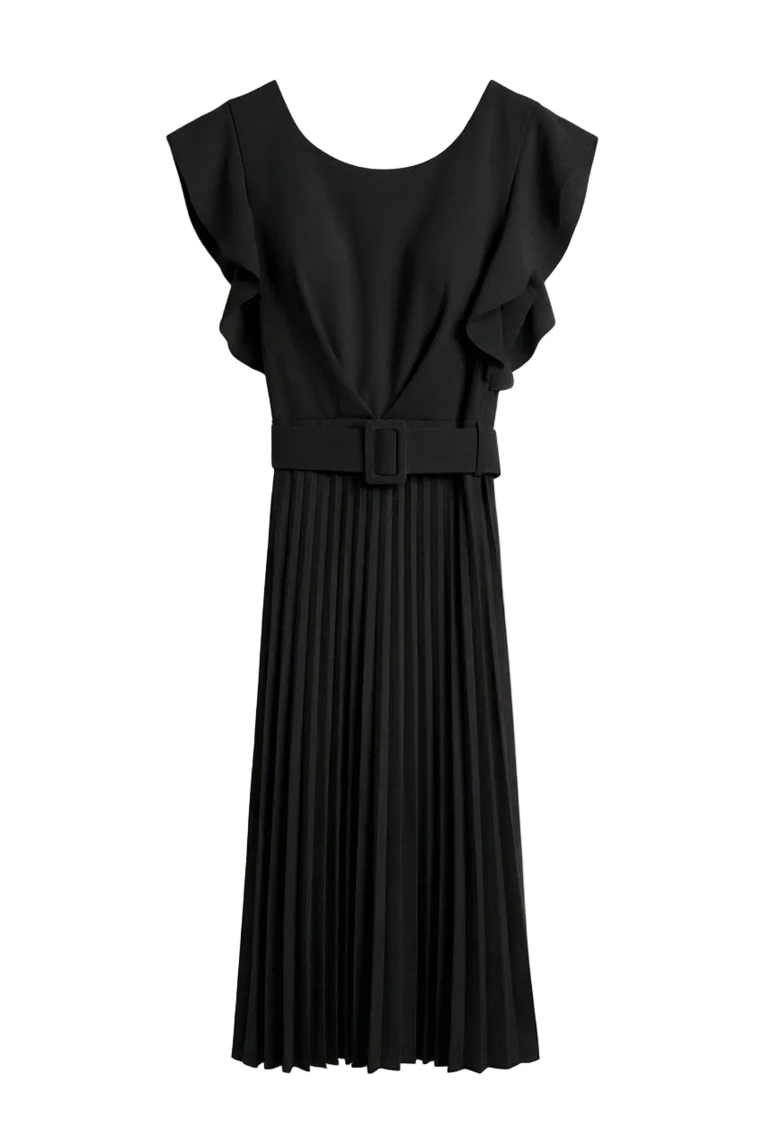 Vestito al ginocchio con Gonna Plissè
