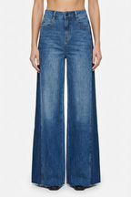 JEANS A PALAZZO BICOLORE