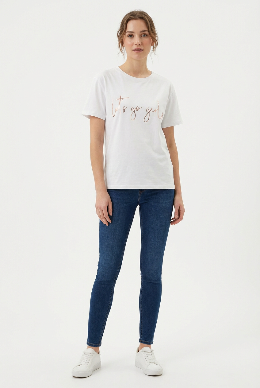 T-shirt "Let's Go Girls" – Rose Gold Edition