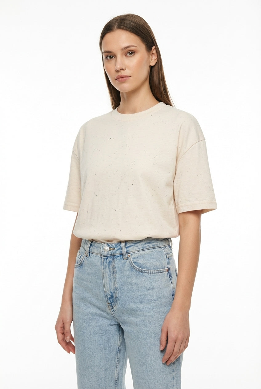 T-shirt Oversize con Effetto Speckled