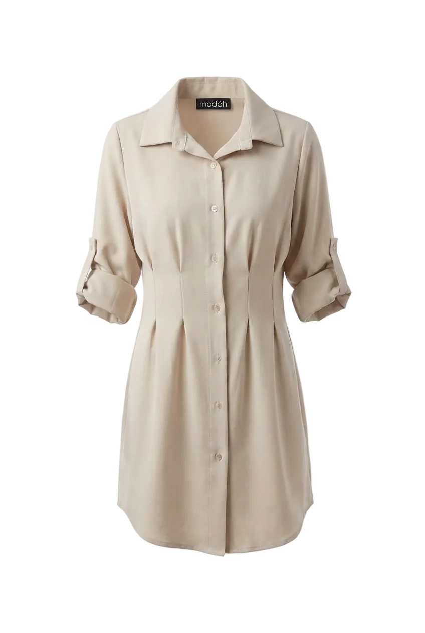 White Chemisier Dress
