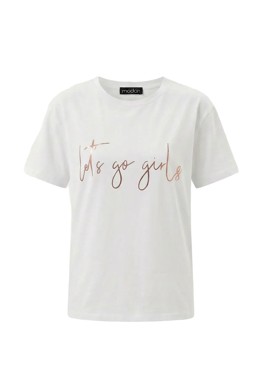T-shirt "Let's Go Girls" – Rose Gold Edition