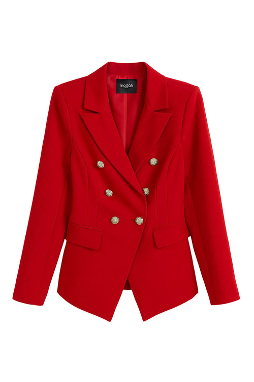Blazer doppiopetto sartoriale Rosso