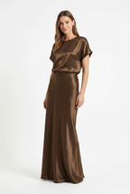 Satin Blouse with a Hammered Finish