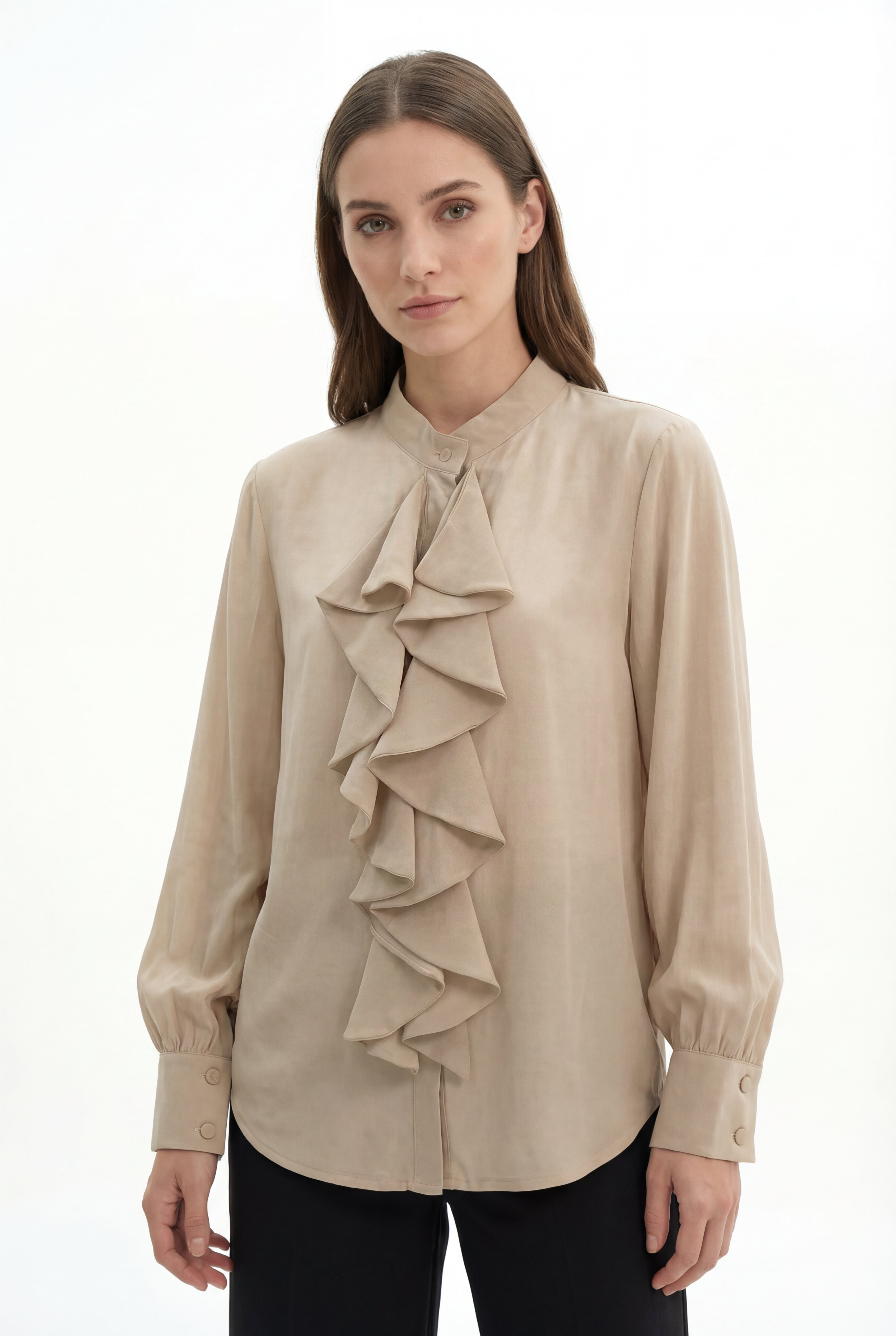 Blusa con Volant a Cascata