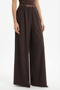 Wide-leg trousers with belt
