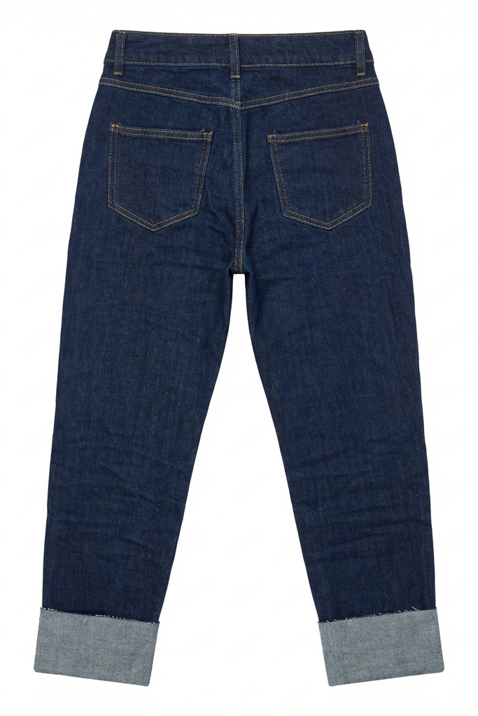 STRAIGHT LEG JEANS WITH CUFFS