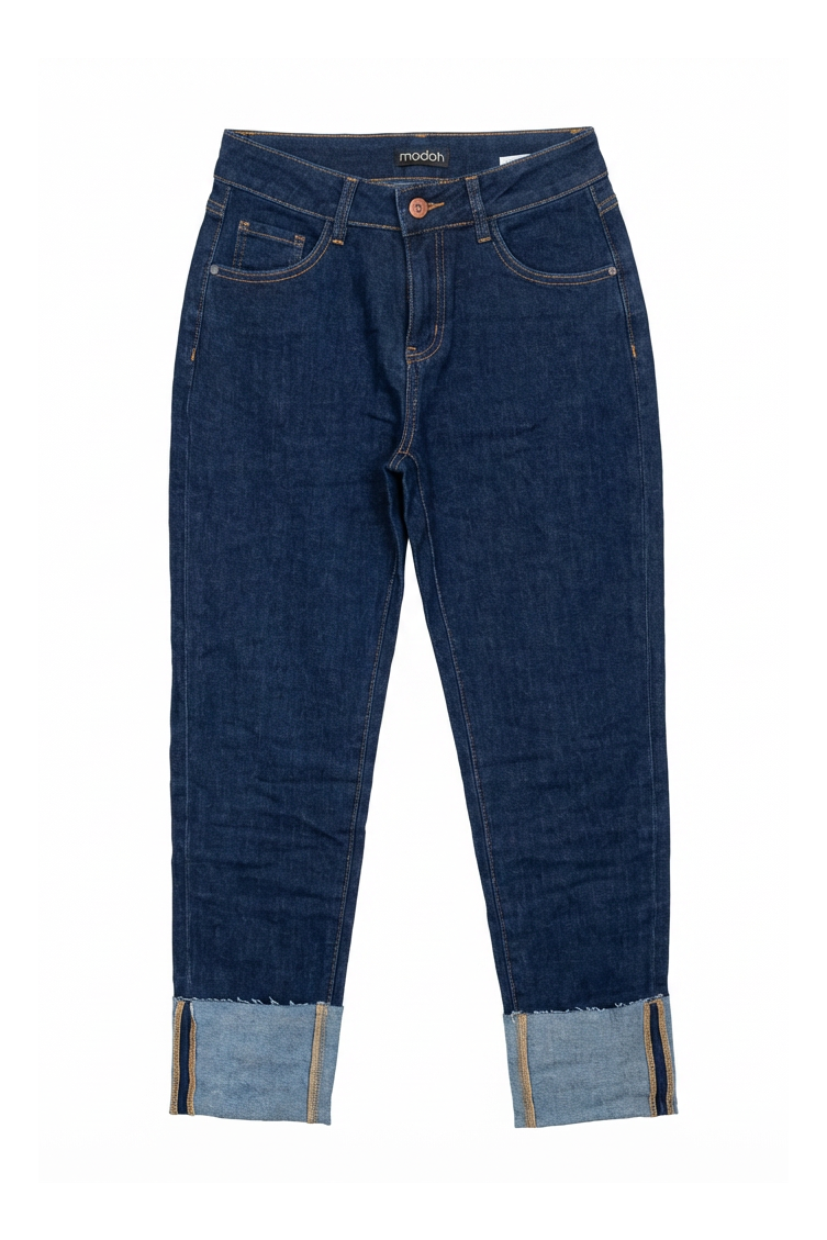 STRAIGHT LEG JEANS WITH CUFFS