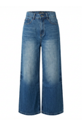 WIDE LEG STRETCH MID-WAIST JEANS