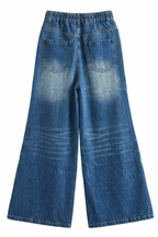 WIDE LEG STRETCH MID-WAIST JEANS