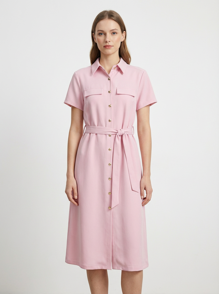 Abito Chemisier con Cintura