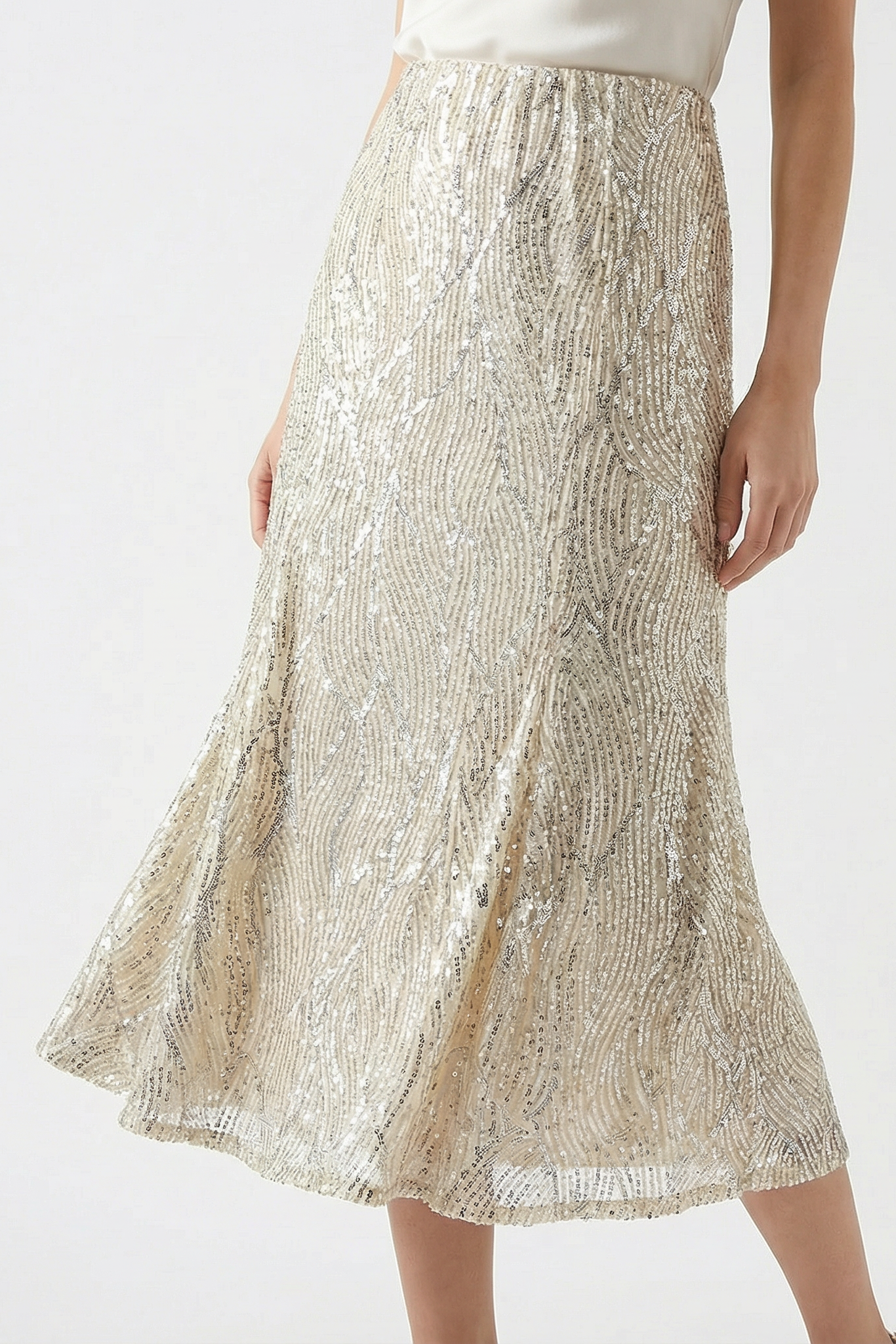 GONNA LUNGA CON PAILLETTES