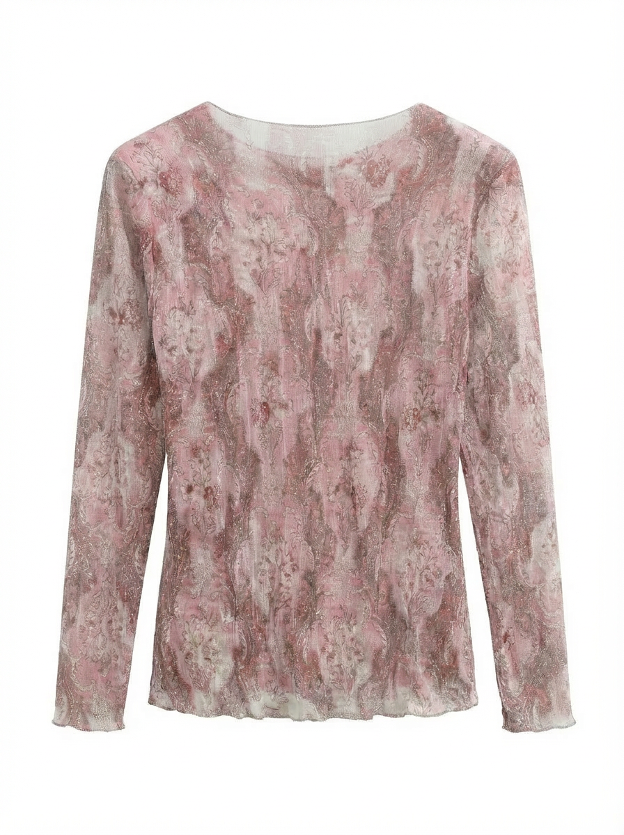 Maglia in Mesh Damascata