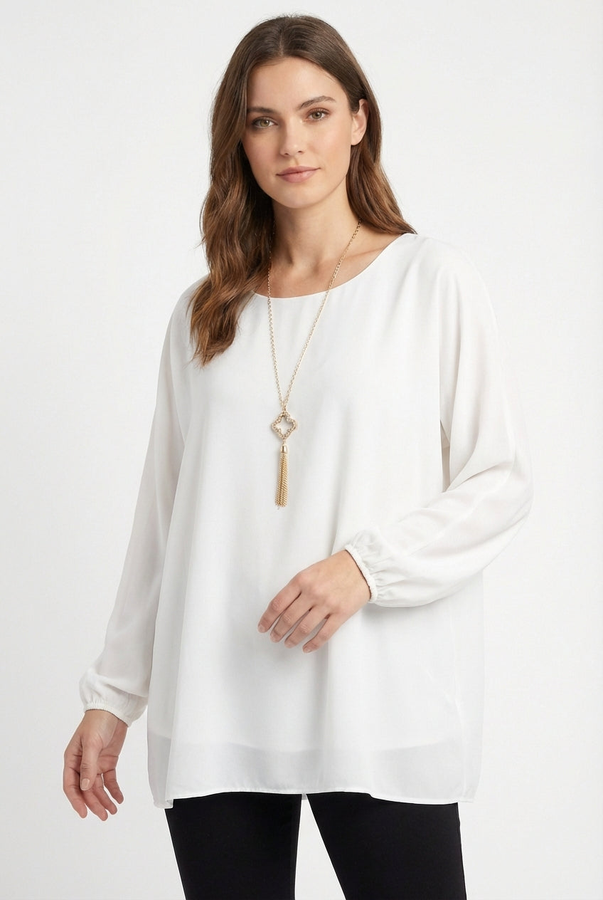 Georgette with matching necklace 
