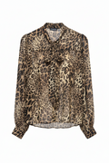 LEOPARD SHIRT WITH BOW