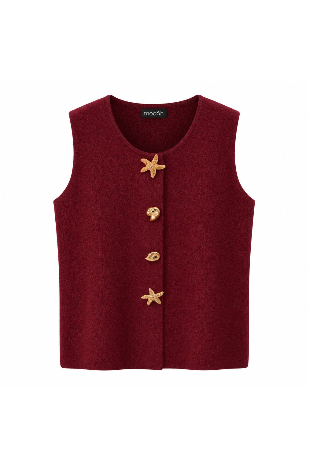 Maglia Gilet con Bottoni Gioiello